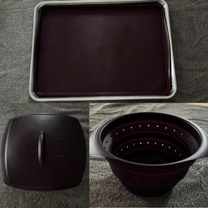 Epicure cookware multipurpose steamer, sheet pan + liner and strainer